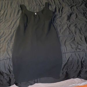 Short sleeve black dress